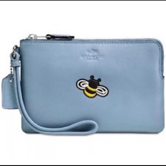 Coach Handbags - NWT Coach adorable hard to find bee wristlet! FIRM